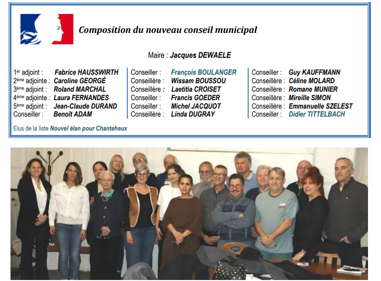 Photo du Maire et de ses adjoints